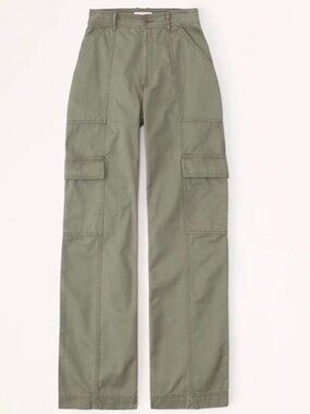 Abercrombie & Fitch green relaxed Cargo Pants